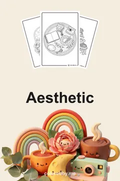 Aesthetic coloring pages