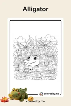 Alligator coloring pages