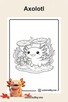 Axolotl coloring pages