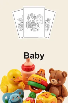 Baby coloring pages