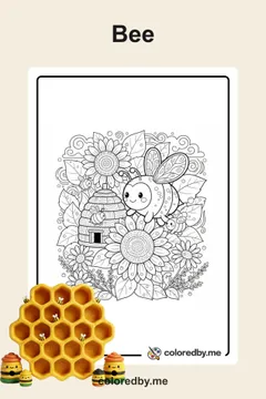 Bee coloring pages