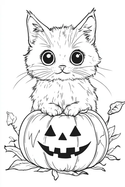 Cat and Pumpkin
