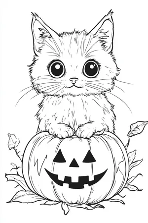 Cat and Pumpkin