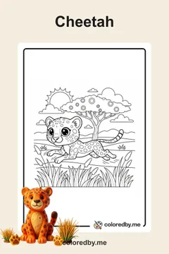 Cheetah coloring pages