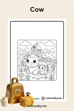 Cow coloring pages