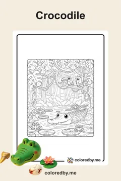 Crocodile coloring pages