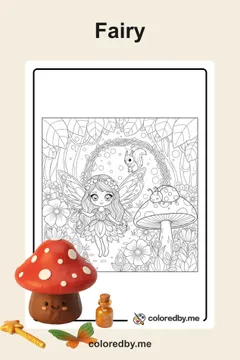 Fairy coloring pages