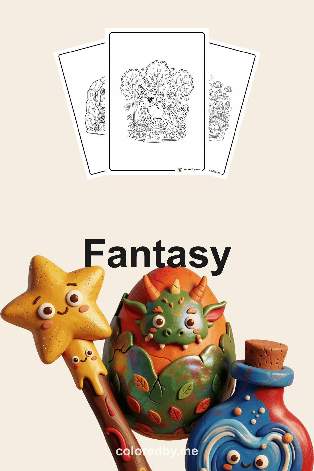 Fantasy coloring pages