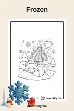 Frozen coloring pages