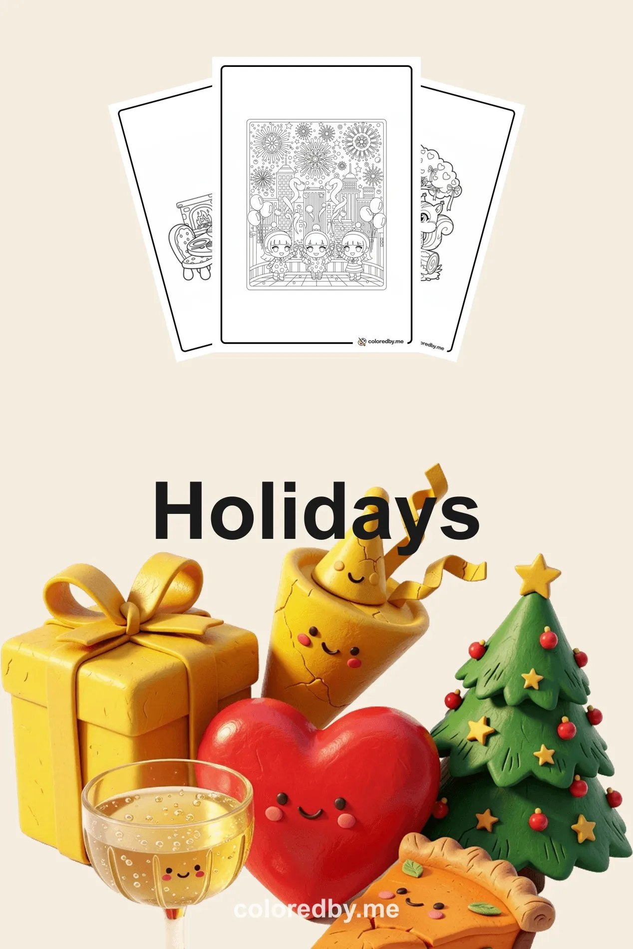 Holidays coloring pages
