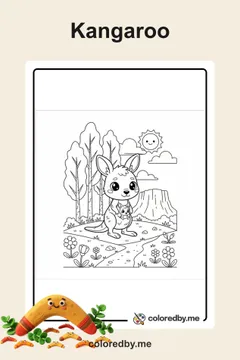 Kangaroo coloring pages