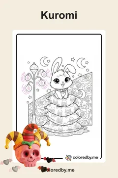 Kuromi coloring pages