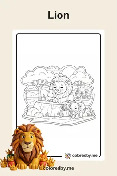 Lion coloring pages