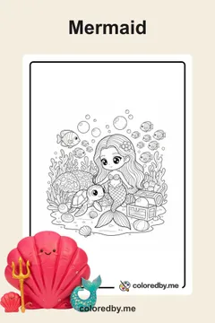 Mermaid coloring pages