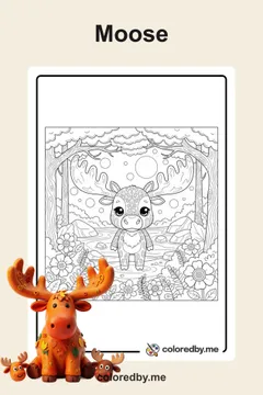 Moose coloring pages