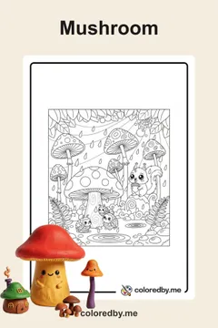 Mushroom coloring pages