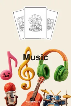 Music coloring pages