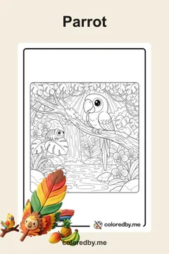 Parrot coloring pages