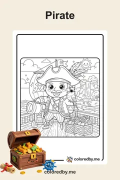 Pirate coloring pages