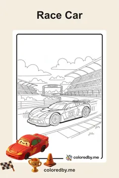 Race Car coloring pages