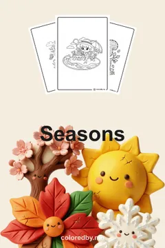 Seasons coloring pages