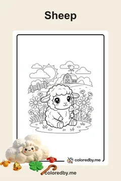 Sheep coloring pages