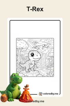 T-Rex coloring pages
