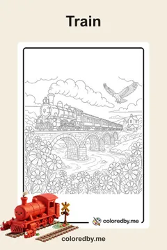 Train coloring pages