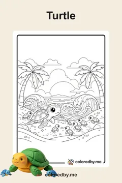 Turtle coloring pages