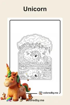 Unicorn coloring pages
