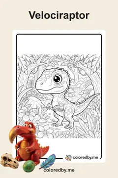 Velociraptor coloring pages