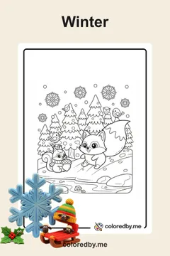 Winter coloring pages