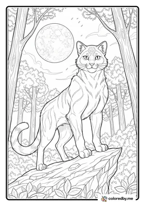 Bluestar, Warrior Cat Leader coloring page