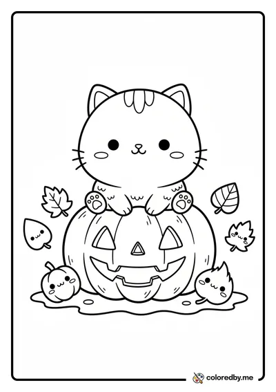 Cat and Pumpkin
