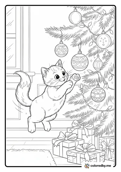 Christmas Kitten Mischief