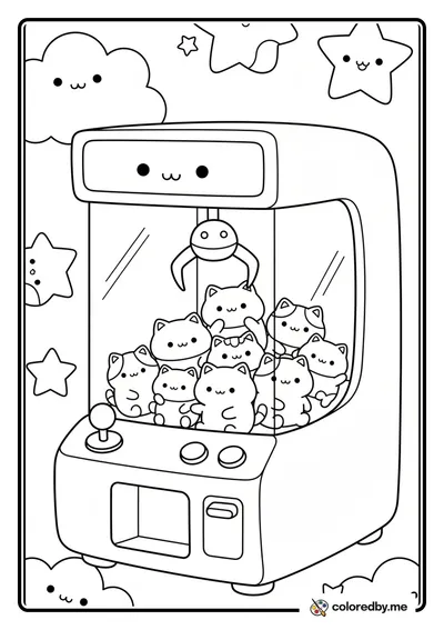 Claw Machine Full of Cat Plushies