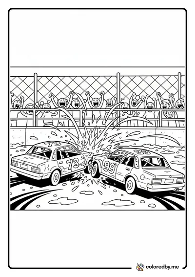 Demolition Derby Cars Smashing