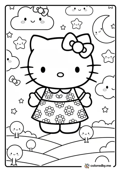 Hello Kitty in a Pretty Dress