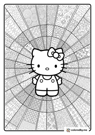 Hello Kitty with Zentangle Frame
