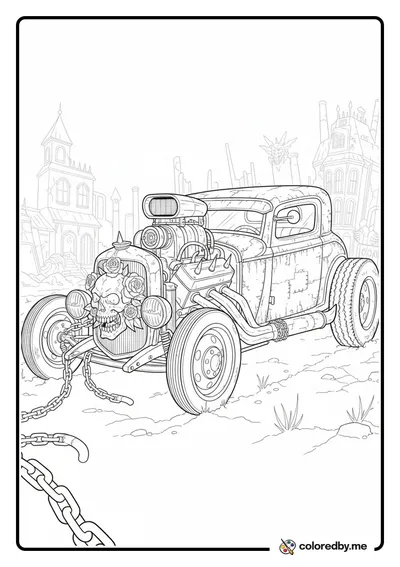 Rusty Rat Rod with Big Engine