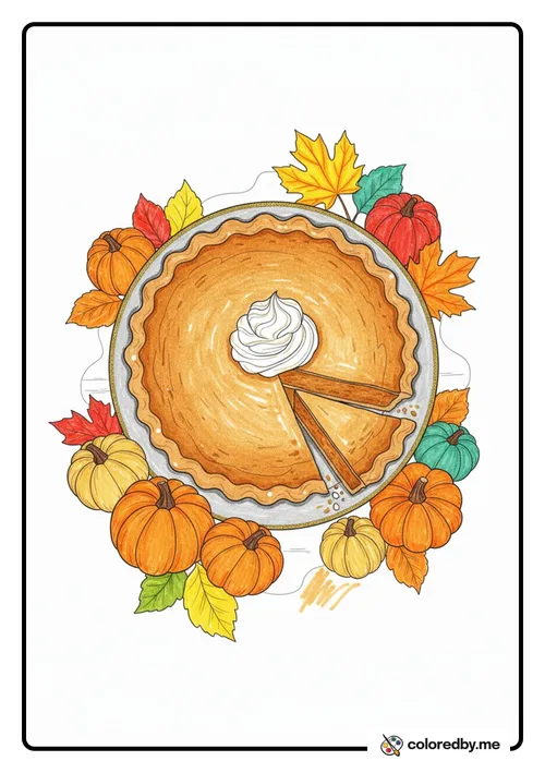 Pumpkin Pie colored with Gel Pens