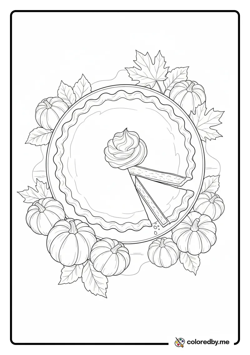 Pumpkin Pie coloring page