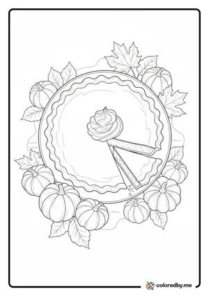 Pumpkin Pie coloring page