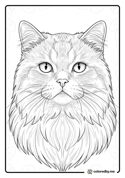 Realistic Persian Cat Portrait