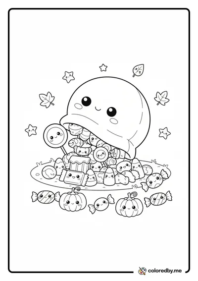 Trick or Treat Candy Scene