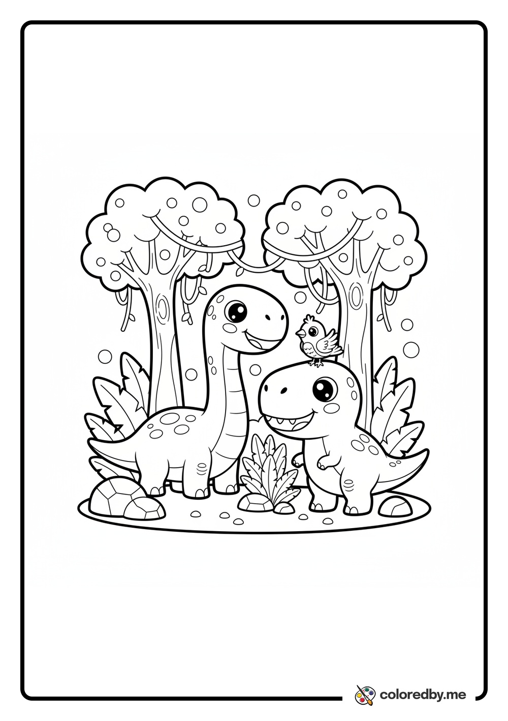 Dino World coloring page