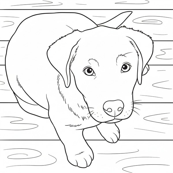 Puppy coloring page
