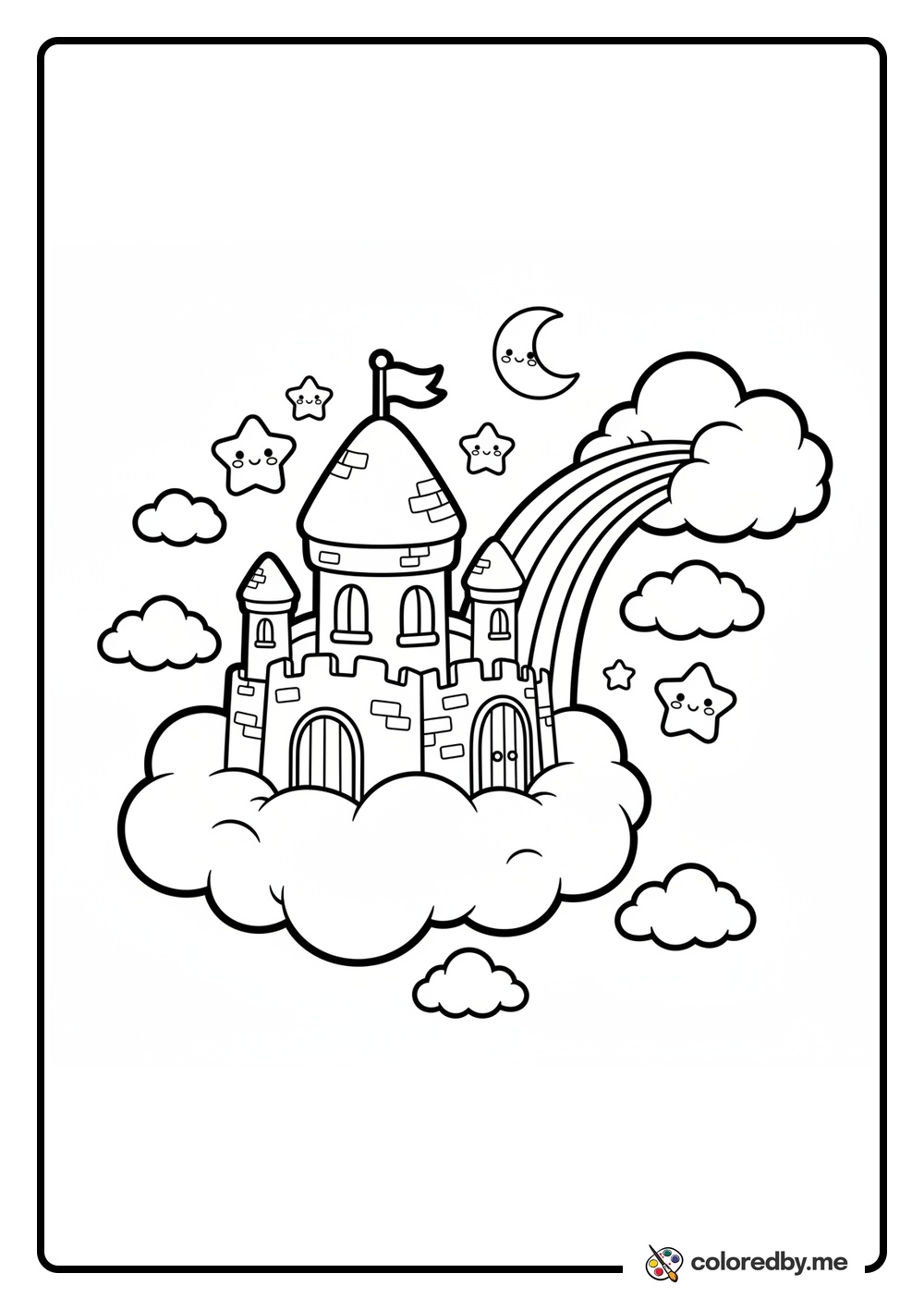 Fantasy Castle coloring page