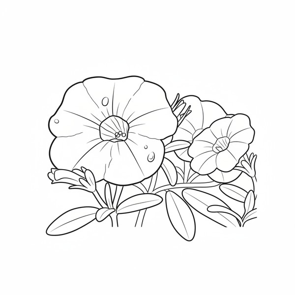 Flower coloring page