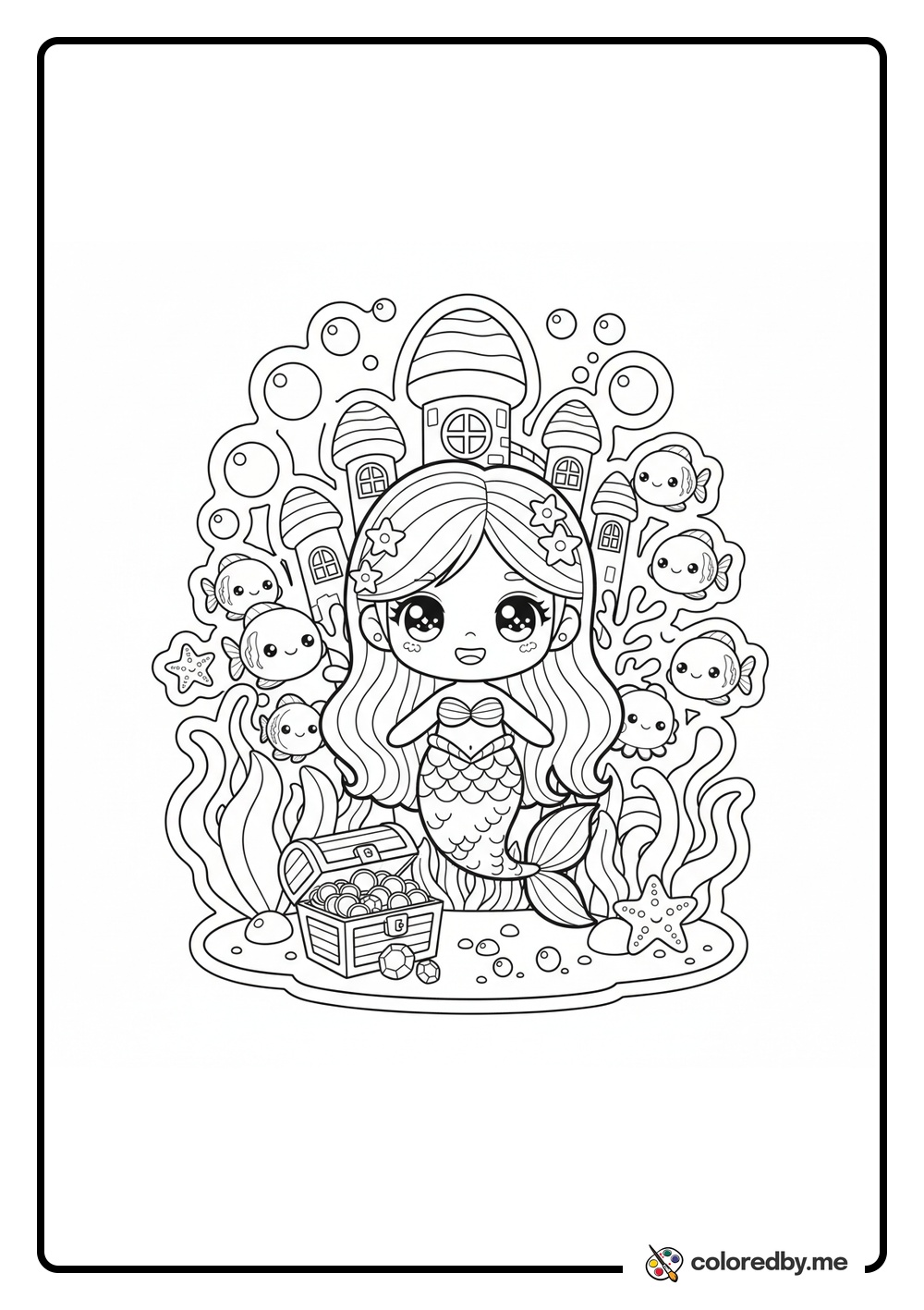 Mermaid Kingdom coloring page